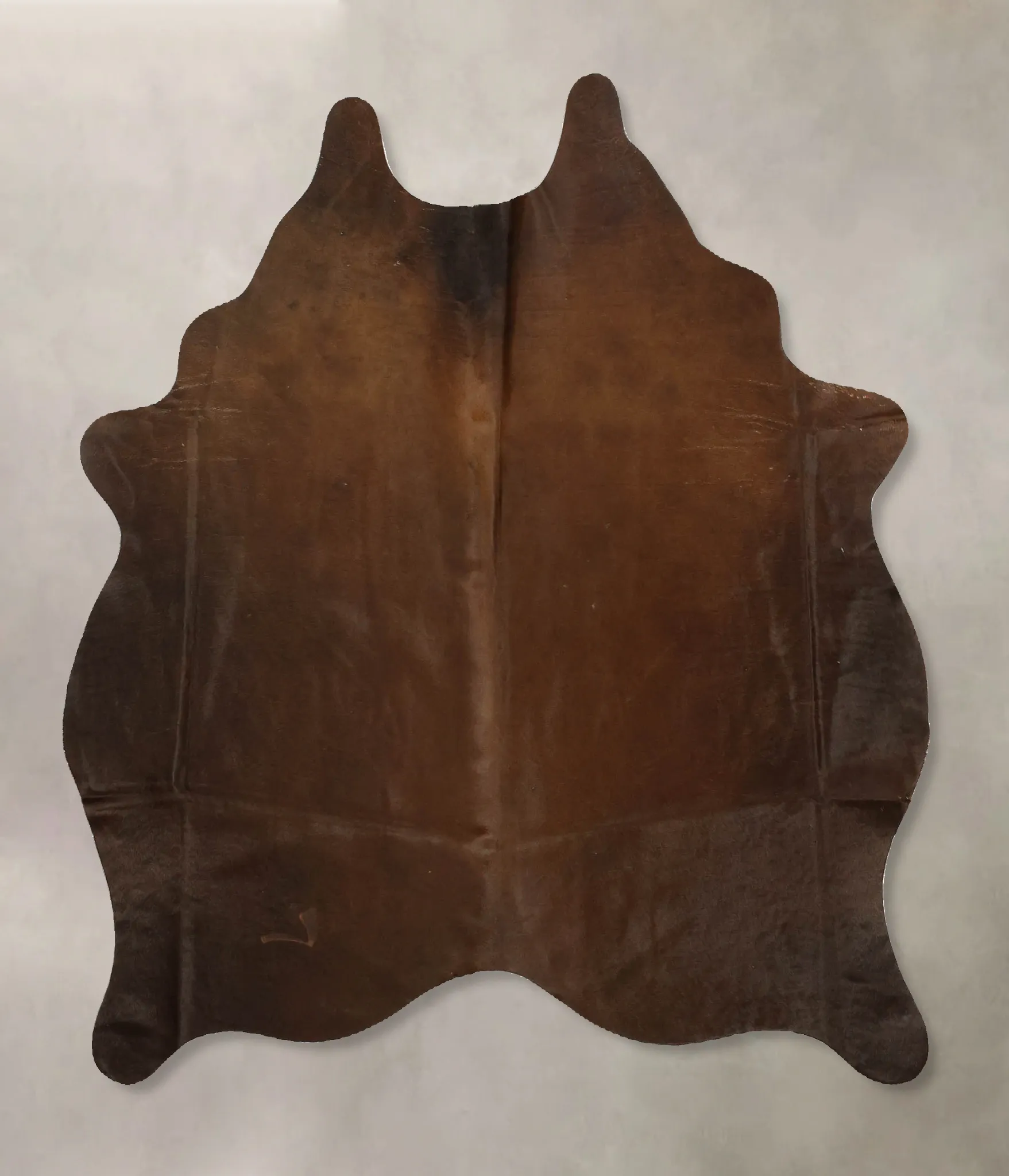 Warm Caramel Medium Brazilian Cowhide Rug 5'3"H x 4'5"W #B11050 by Hudson Hides