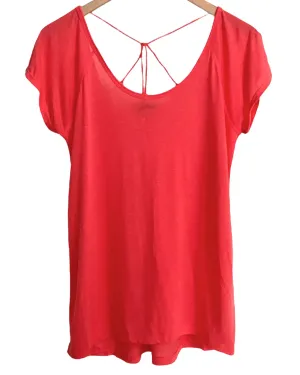 Warm Spring Grapefruit Double Scoop-Neck Top
