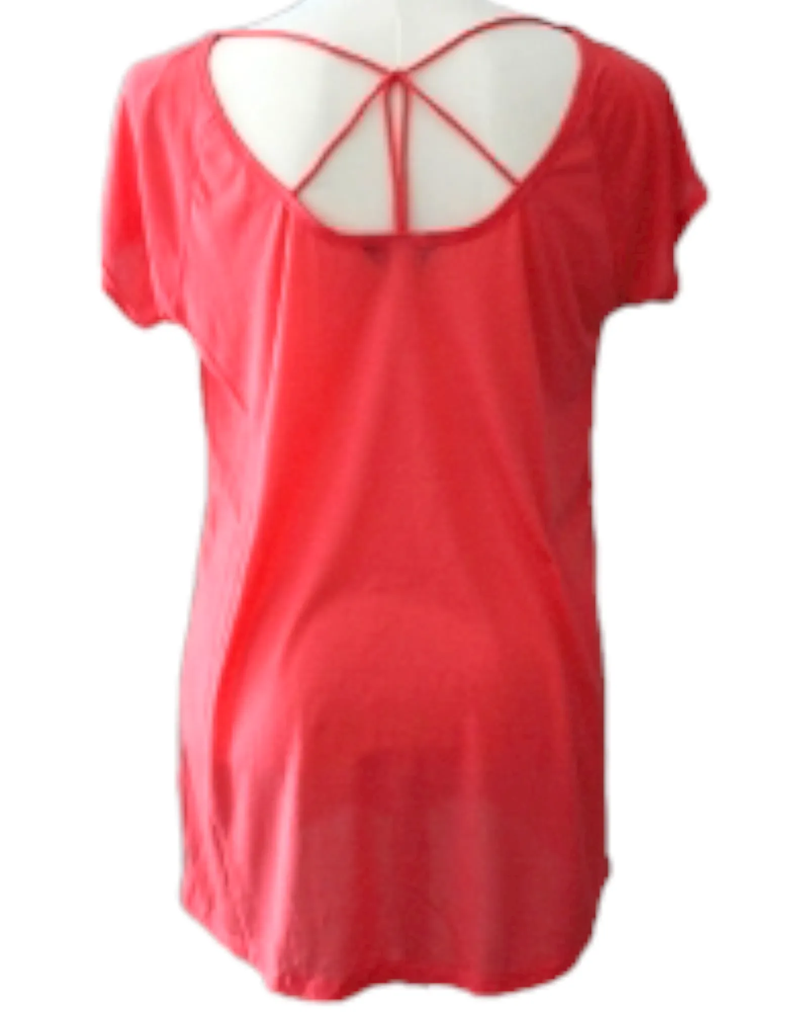 Warm Spring Grapefruit Double Scoop-Neck Top
