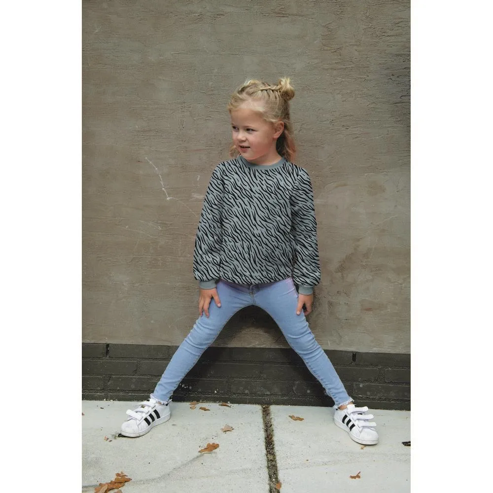 Zebra- Soft Sweatshirting-Green